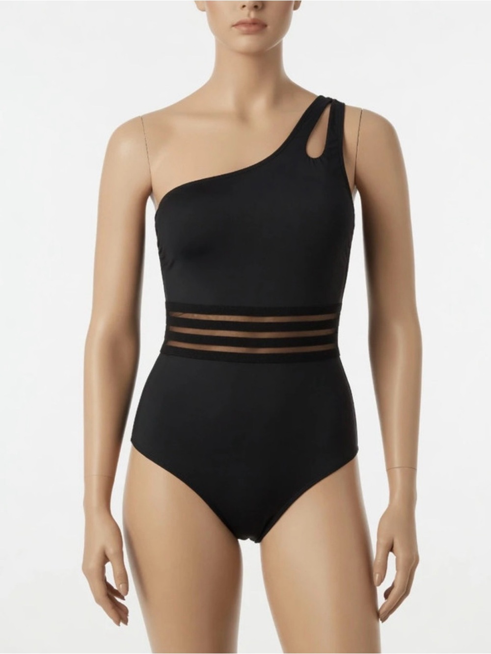 Holipick one shoulder one piece tummy control full coverage keyhole swimwear